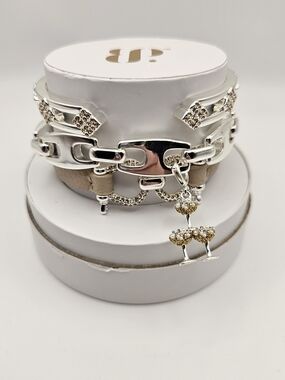 NEW Bomb Party Spring Stacks Bracelets with Champagne Glasses Charm ST11084 $138